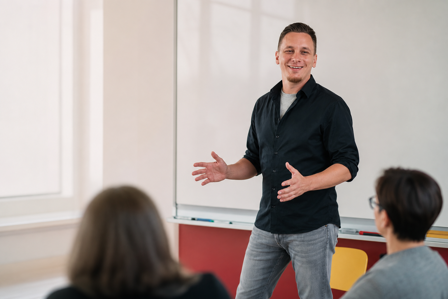 Jakub Trnčák při vedení workshopu pro učitele